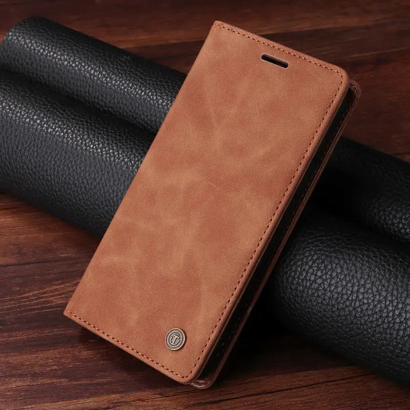 Leather Flip Case For iPhone 16 17 15 14 13 12 11 Pro Max Case For iPhone 17 Air 16E 13 12 X XR XS 6 8 7 Plus Shockproof Cover