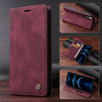 Leather Flip Case For iPhone 16 17 15 14 13 12 11 Pro Max Case For iPhone 17 Air 16E 13 12 X XR XS 6 8 7 Plus Shockproof Cover