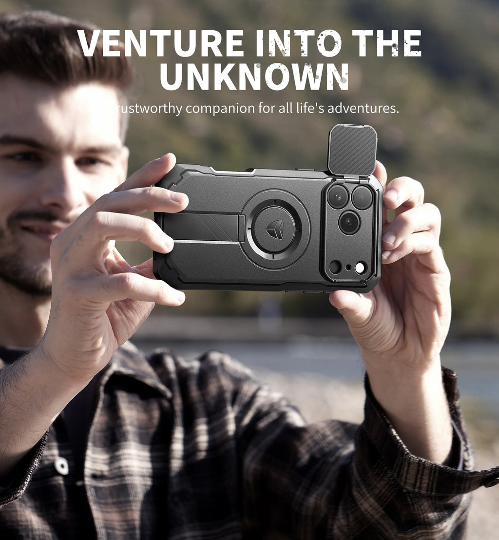 For iphone 17 pro max case with Camera Cover&Adjustable Kickstand Compatible With MagSafe Shockproof  Magnetic Protective Cover