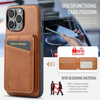 2 In 1 Magsafe Magnetic Leather Phone Case for iPhone 17 16E 16 15 14 13 12 11 Pro Max 16 Plus Wallet Card Holder Pocket Cover