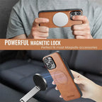 2 In 1 Magsafe Magnetic Leather Phone Case for iPhone 17 16E 16 15 14 13 12 11 Pro Max 16 Plus Wallet Card Holder Pocket Cover