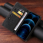 Leather Flip Case For iPhone 16 17 15 14 13 12 11 Pro Max Case For iPhone 17 Air 16E 13 12 X XR XS 6 8 7 Plus Shockproof Cover