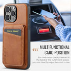 2 In 1 Magsafe Magnetic Leather Phone Case for iPhone 17 16E 16 15 14 13 12 11 Pro Max 16 Plus Wallet Card Holder Pocket Cover
