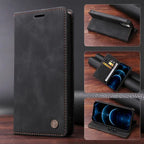 Leather Flip Case For iPhone 16 17 15 14 13 12 11 Pro Max Case For iPhone 17 Air 16E 13 12 X XR XS 6 8 7 Plus Shockproof Cover
