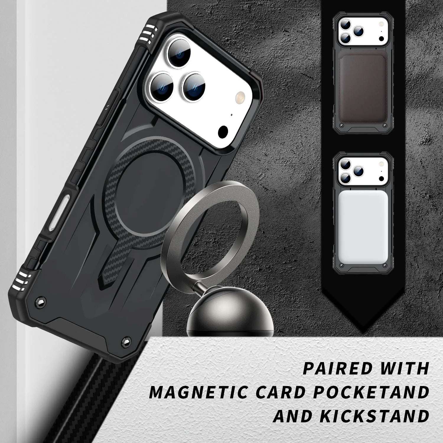 Drop Protective Hard Black Armor Case