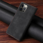Leather Flip Case For iPhone 16 17 15 14 13 12 11 Pro Max Case For iPhone 17 Air 16E 13 12 X XR XS 6 8 7 Plus Shockproof Cover