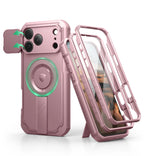 For iphone 17 pro max case with Camera Cover&Adjustable Kickstand Compatible With MagSafe Shockproof  Magnetic Protective Cover