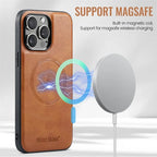 2 In 1 Magsafe Magnetic Leather Phone Case for iPhone 17 16E 16 15 14 13 12 11 Pro Max 16 Plus Wallet Card Holder Pocket Cover
