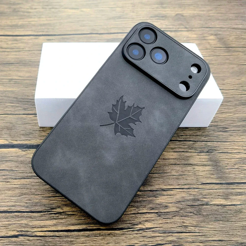 Retro Luxury Leather Phone Case For iPhone 17 16 15 14 13 12 11 Pro Max 16E 17Air iPhone17 Skin Touch Ultra Thin Cover
