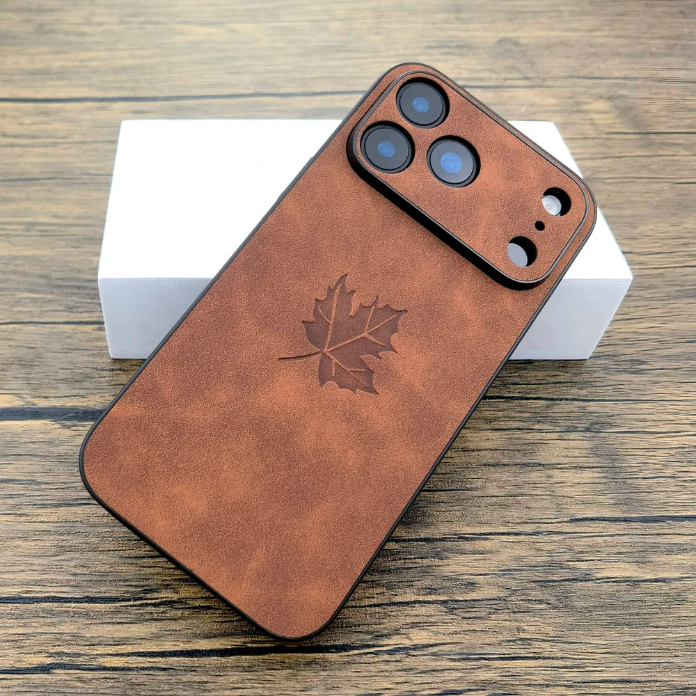 Retro Luxury Leather Phone Case For iPhone 17 16 15 14 13 12 11 Pro Max 16E 17Air iPhone17 Skin Touch Ultra Thin Cover