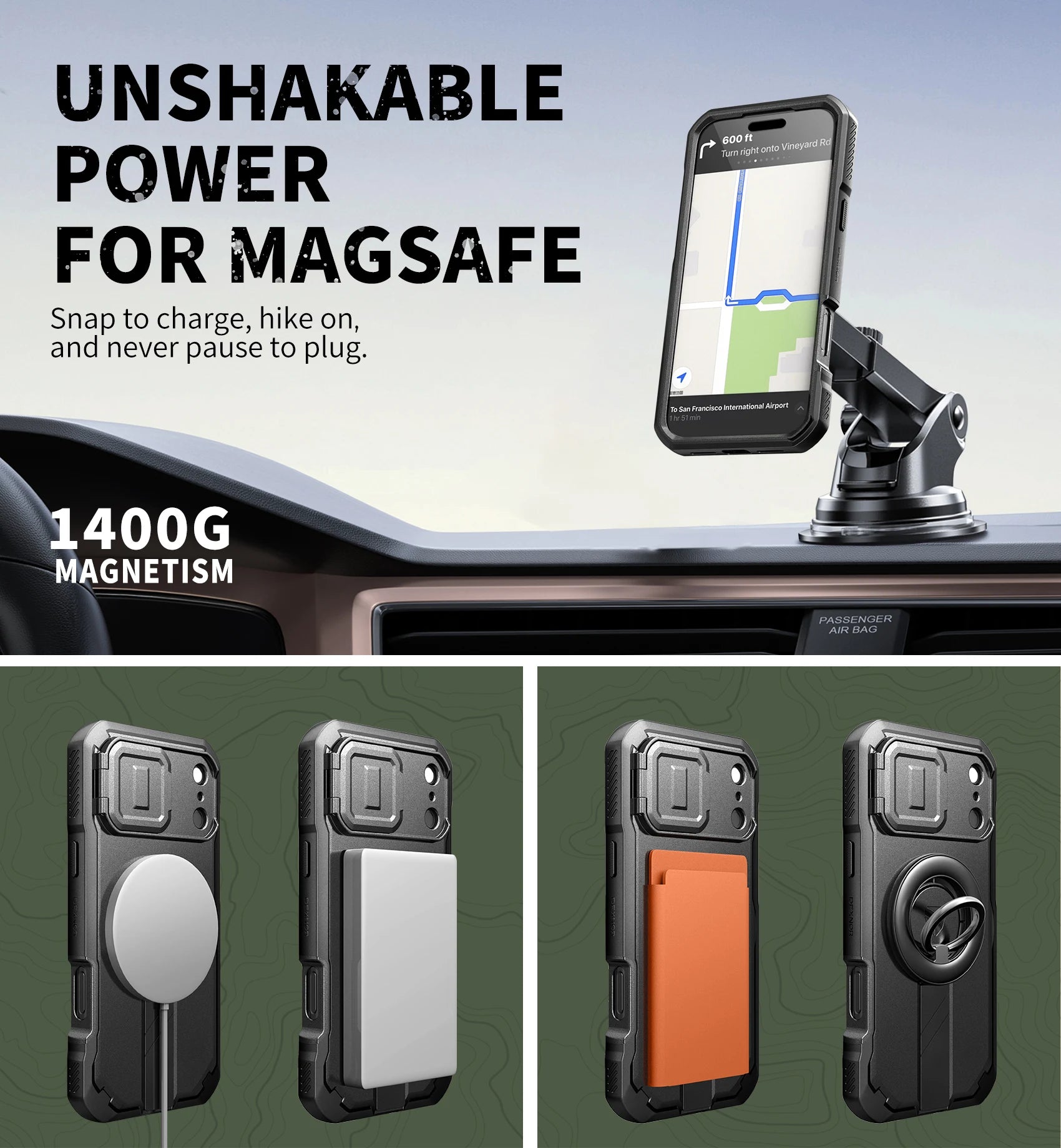 For iphone 17 pro max case with Camera Cover&Adjustable Kickstand Compatible With MagSafe Shockproof  Magnetic Protective Cover