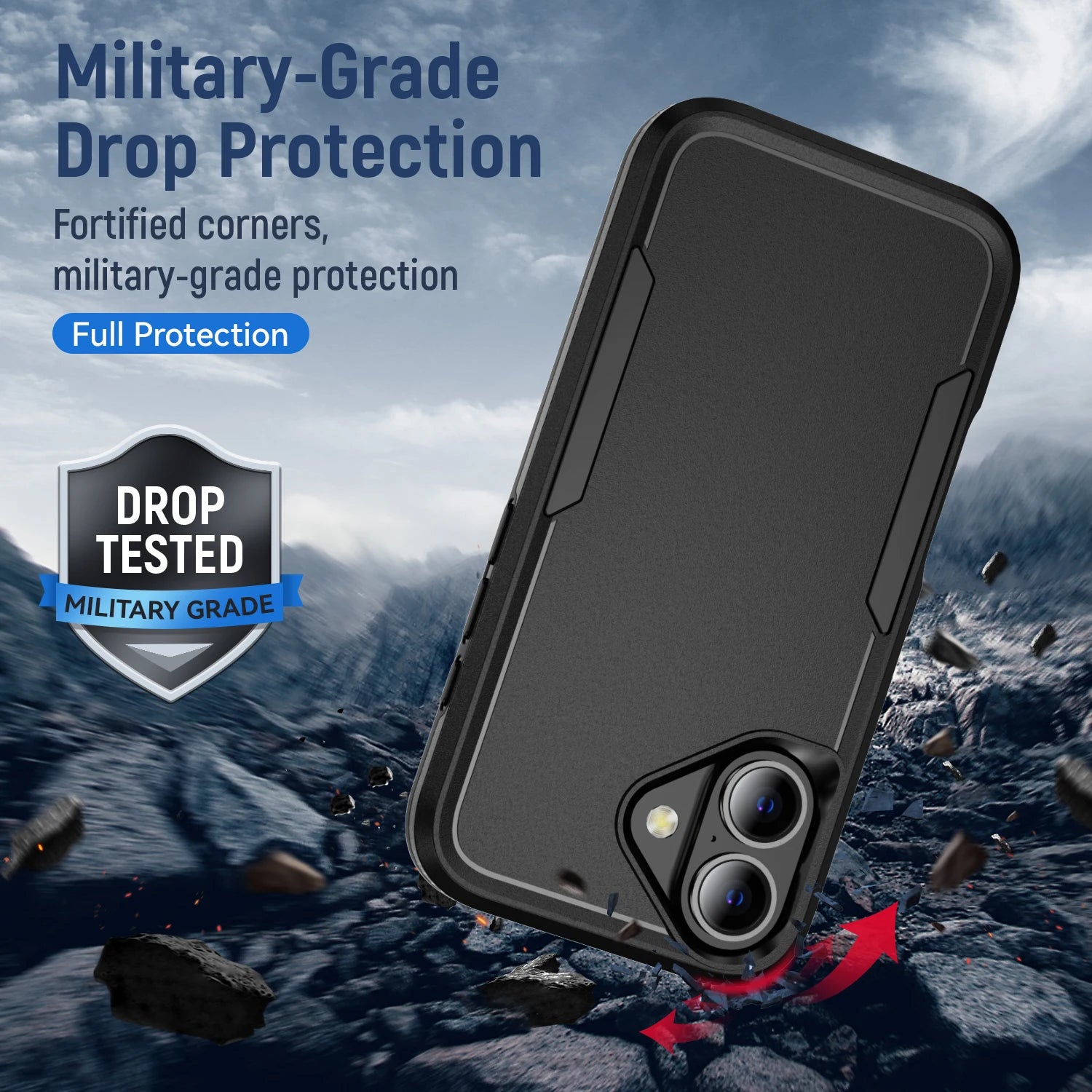 Hard Armor Matte Feeling Case for Iphone 17 Pro Max 17 Air 16e 16 15 Plus 14 12 13 Iphone17 Fall Protective Accessories