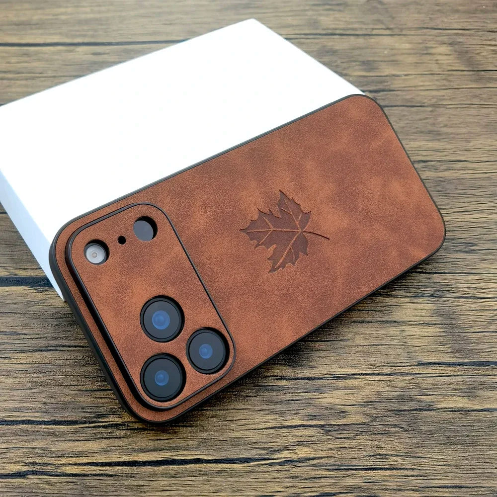 Retro Luxury Leather Phone Case For iPhone 17 16 15 14 13 12 11 Pro Max 16E 17Air iPhone17 Skin Touch Ultra Thin Cover