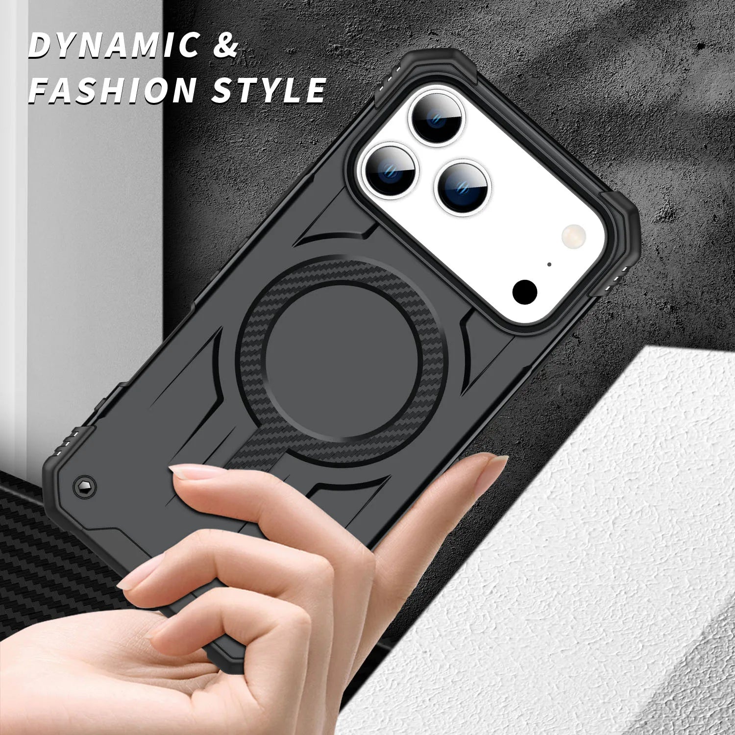 Drop Protective Hard Black Armor Case